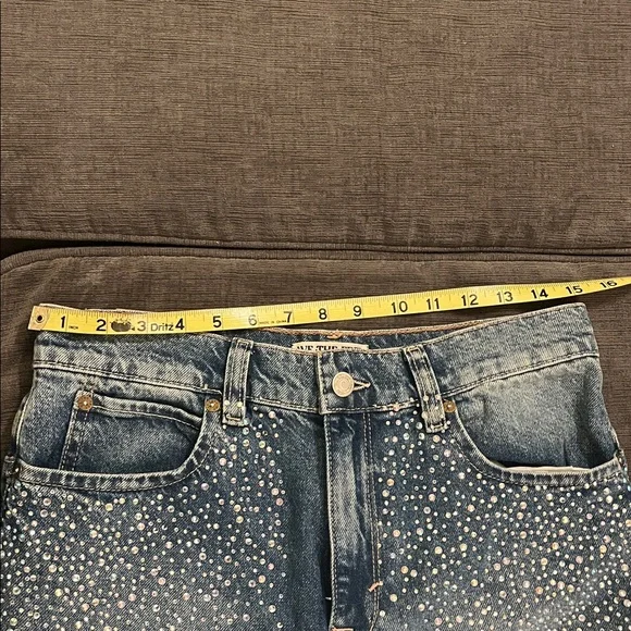 We The Free Tinsley Baggy Rhinestone Jeans 27 - Picture 6 of 8
